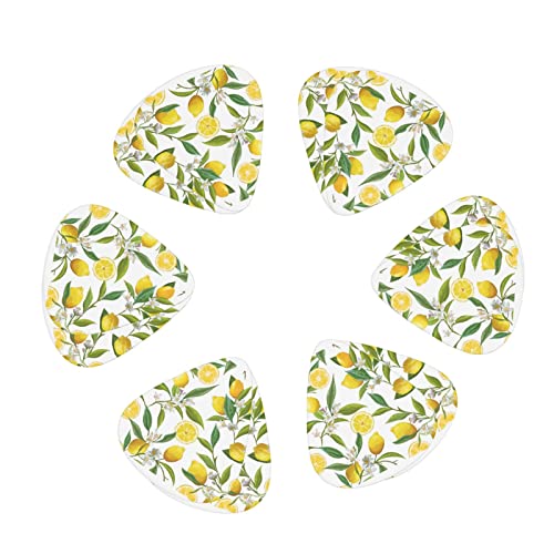 Lot de 24 médiators imprimés jaune citron pour guitare acoustique, électrique, basse (0,46/0,71/0,96 mm) - Les Beatles, Paul McCartney, John Lennon, RIngo Starr, George Harrison Lot de 24 médiators imprimés jaune citron pour guitare acoustique, électrique, basse (0,46/0,71/0,96 mm) – Image 3