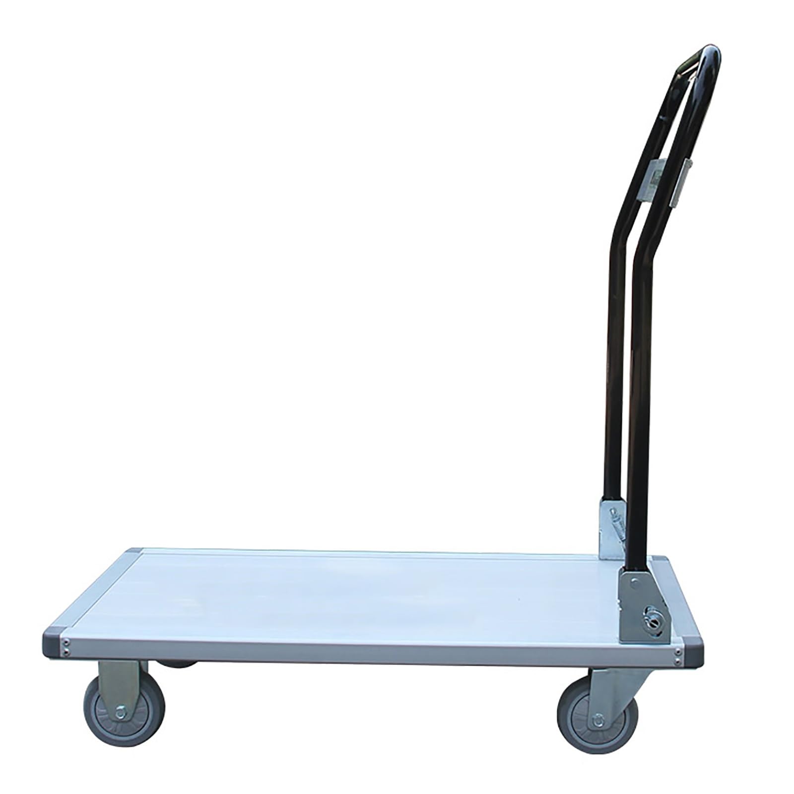 LKLNKVL Handcart, Heavy Duty Aluminum Alloy Material, Strong Load-Bearing, Foldable Design, for Supermarkets/Factories/Homes(Medium)