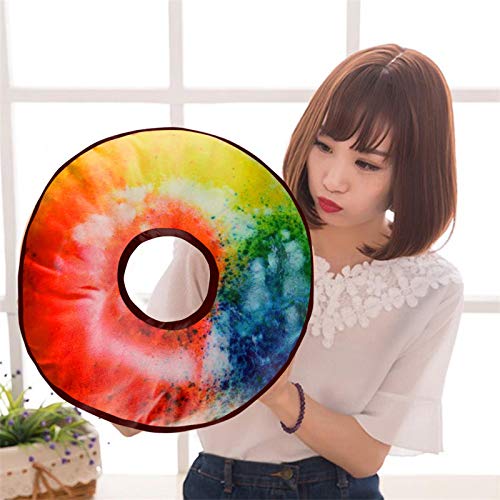 Image of Kesar Enterprises Donut /Doughnut Cushion /Pillow | Velvet Fabric|Birthday Gifts | Soft Toys | Suitable for Wheelchair, Car Seat, Home or Office for Kids Cushion | Size 14x14 inches
