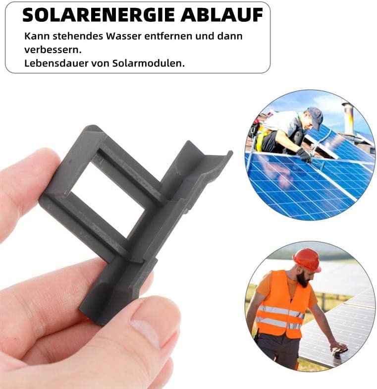 Avoltik Solar-Wasserablaufclips 30 Mm – 10 Stück, Für PV-Module, Schmutzableitung, Einfache Montage