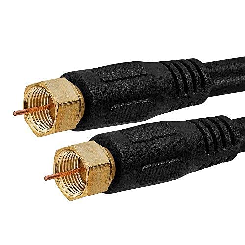 JAFSAL ONLINE Coaxial Satellite Cable F Type Male Connectors 75ohm Screw Connector Lead Compatible With Sky Black/White GOLD VIRGIN MEDIA SKY Q HD TV TIVO & SUPERHUB- 10 Meter - Image 4