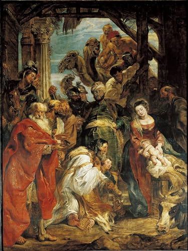 Impression sur toile Rubens l'Adoration des mages haute définition