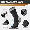 Niorasen Merino Wool Hiking Crew Socks for Men & Women, Thick Thermal Cushioned Winter Socks, Moisture-Wicking, 3 Pairs #2