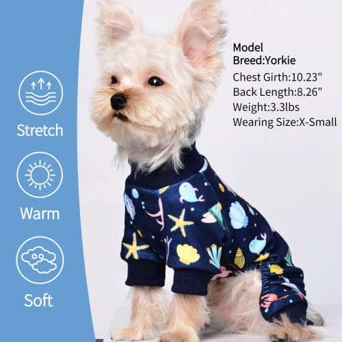 Dog Pajamas Doggie Onesie Puppy Pjs, Stretchy Velvet Pet Shirt Cat Jammies For Small Dogs Girl Boy #TOP1