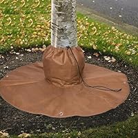 SYXLS Pflanzenwurzelschutzabdeckung, Kordelzug Schutzabdeckung, Winter Tropische Pflanzenwurzelschutztasche, konstanter Temperaturschutz, für Verschiedene Pflanzenwurzeln, Braunes