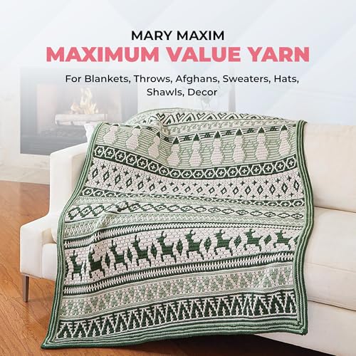 Image of Mary Maxim Maximum Value Acrylic Yarn for Crocheting and Knitting, Soft Worsted Weight Pink Yarn 4, Ideal for Blankets, Sweaters, Hats, and Scarves, 8 oz Skein (474 Yds), Light Pink - 1 Skein