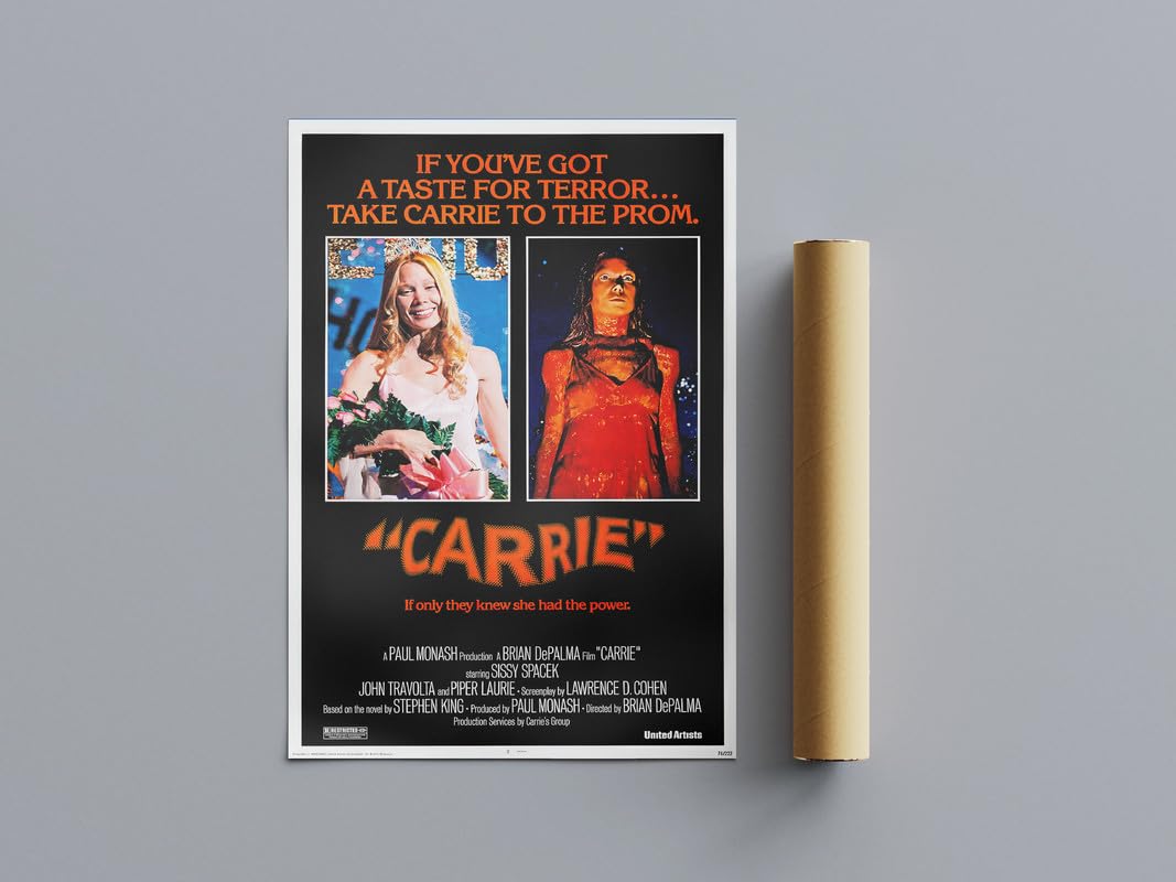 Pixie Posters Multi Colour All Tme Great Horror Movie Posters Carrie Wall Art (A3 Size 29.7Cmx42cm)