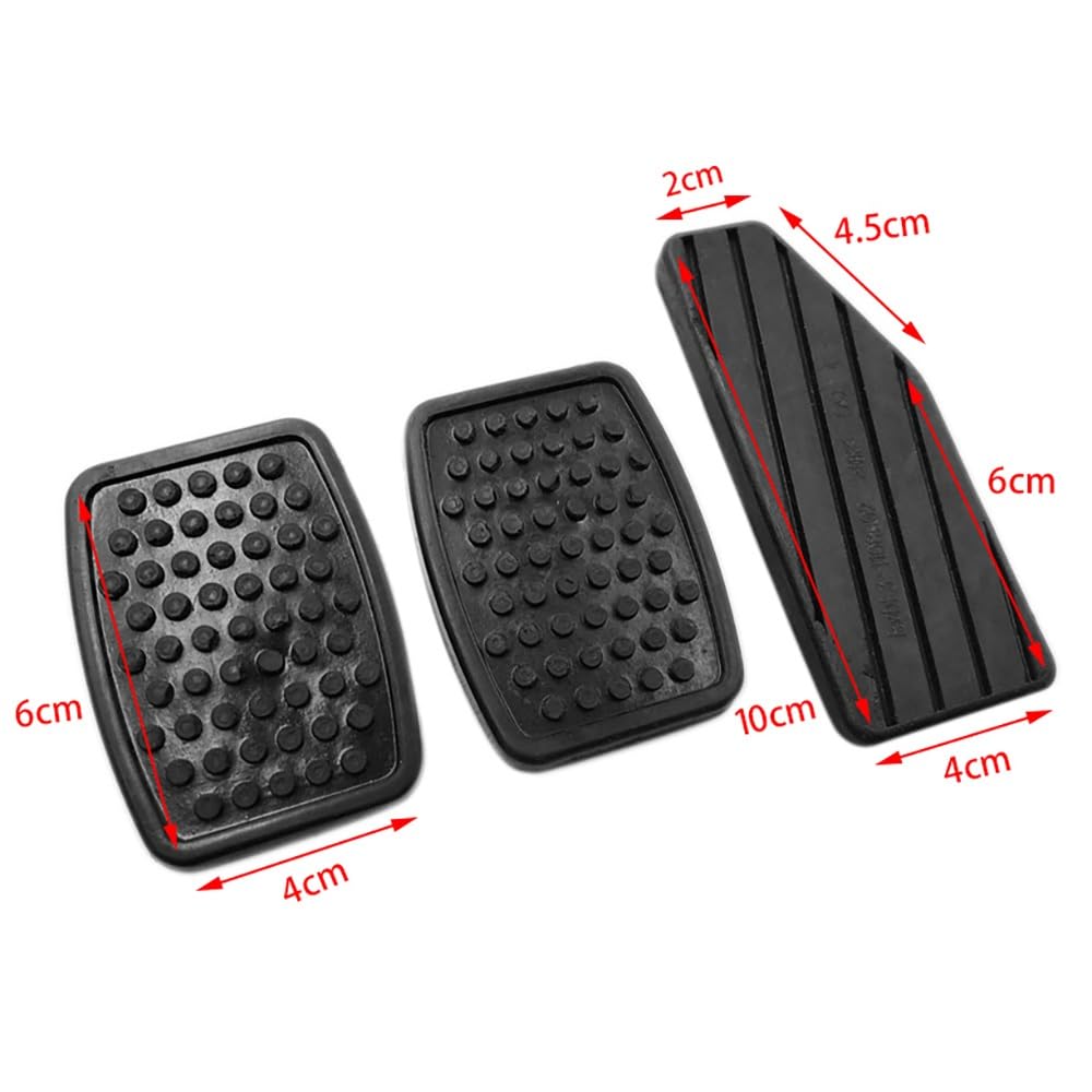 Couvre-Pédale Caoutchouc Noir Antidérapant - Pour Renault Clio, Scenic, Kangoo - Frein/Embrayage