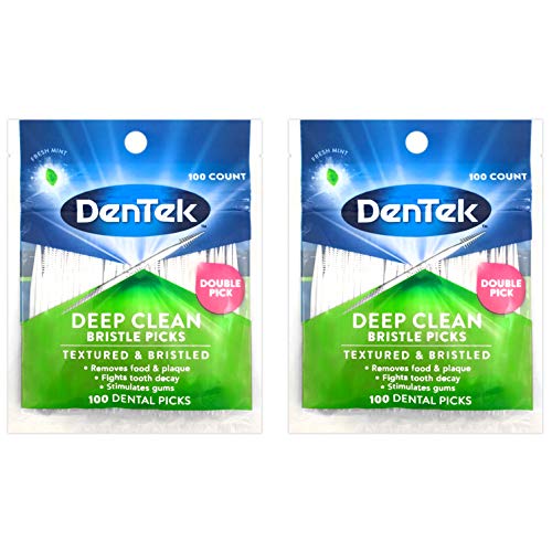 DenTek Deep Clean Dental Picks, Fresh Mint, 100-Count per Pack (2-Pack)