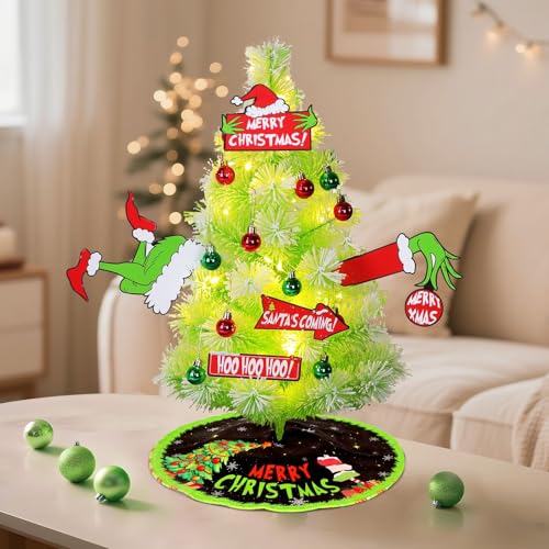 Unleash Holiday Mischief With The Grinch's Snow Flocked Christmas Tree
