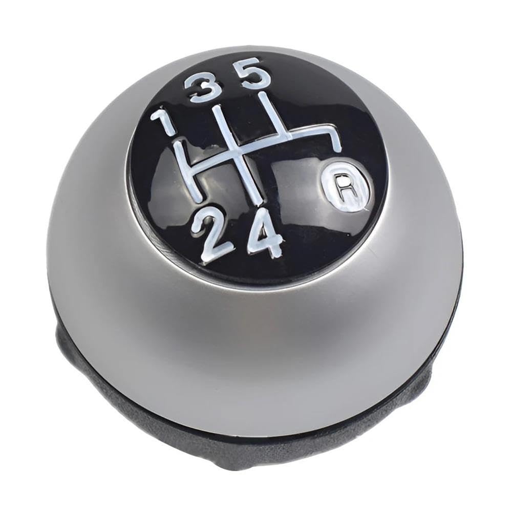 POANBCGY Shift Ball Joint 5 Speed Gear Shift Shifter Knob Head Ball Fit for Fiat 500 2012-2018 Matte Silver & Black