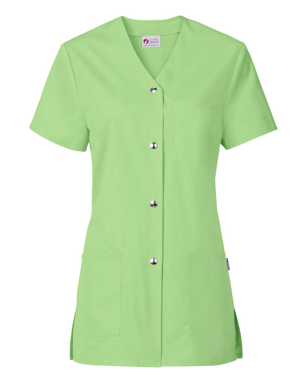 CLINIC DRESS Kasack Damen | V-Ausschnitt | Seitenschlitze | Länge ca 95 cm | 95 Grad