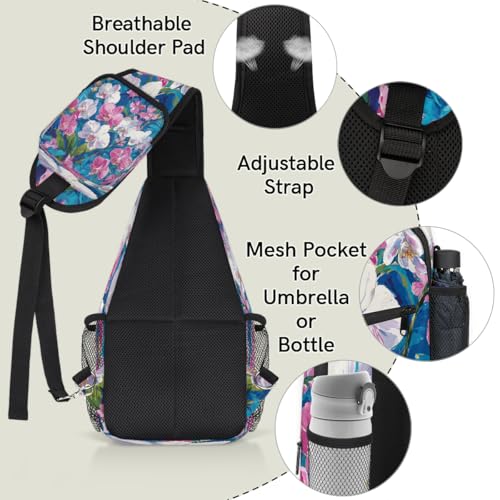 Bolso cruzado floral para mujer y hombre miniatura 4