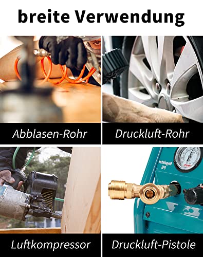 Distributore d'Aria Compressa a 2 Vie con Raccordi...