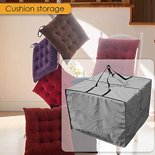 COOSOOO Outdoor Deck Seat Cushion Storage Bag Waterproof Patio Square Furniture Cover Dust-Proof Christmas Tree Bag Organizer Bag with Handle and Zipper Extra Large Blue