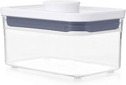 OXO Good Grips - Contenedor POP hermético, almacenamiento de alimentos hermético, rectángulo de 0.6 cuartos de galón (juego de 4) para té y más