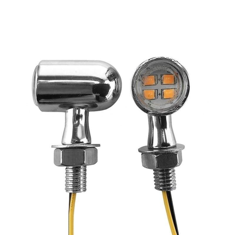 Clignotants moto aluminium anti-vibration à feu de freinage DRL ambre