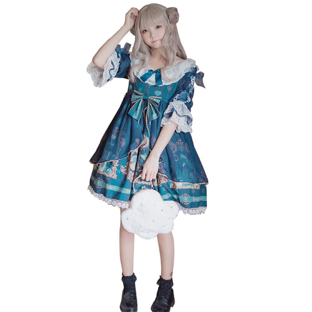 ゴスロリ　ワンピース　半袖　　姫袖 Amazon.co.jp: ロリータ ワンピース 半袖 ゴスロリ ゴシック