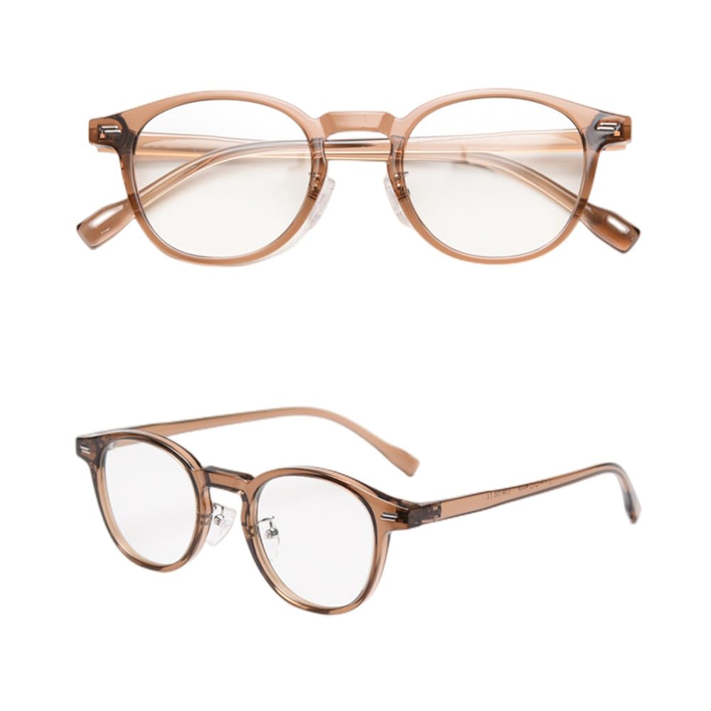 okrągłe oprawki okularów dla mężczyzn ultralekkie okulary dla kobiet w stylu retro przezroczyste soczewki czarny lampart