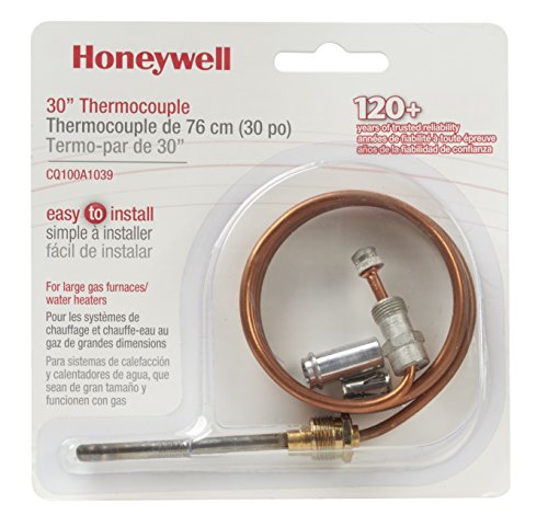 Honeywell CQ100A1039/U CQ100A1039 Replacement Thermocouple for Gas Furnaces, Boilers and Water Heaters, 30-Inch