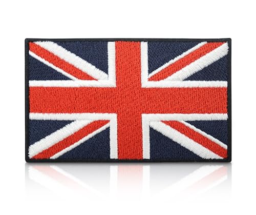 Finally Home Écusson Thermocollant | 8,4 x 4,9 cm | Drapeau Angleterre Patch Thermocollant Union Jack | Great Britain