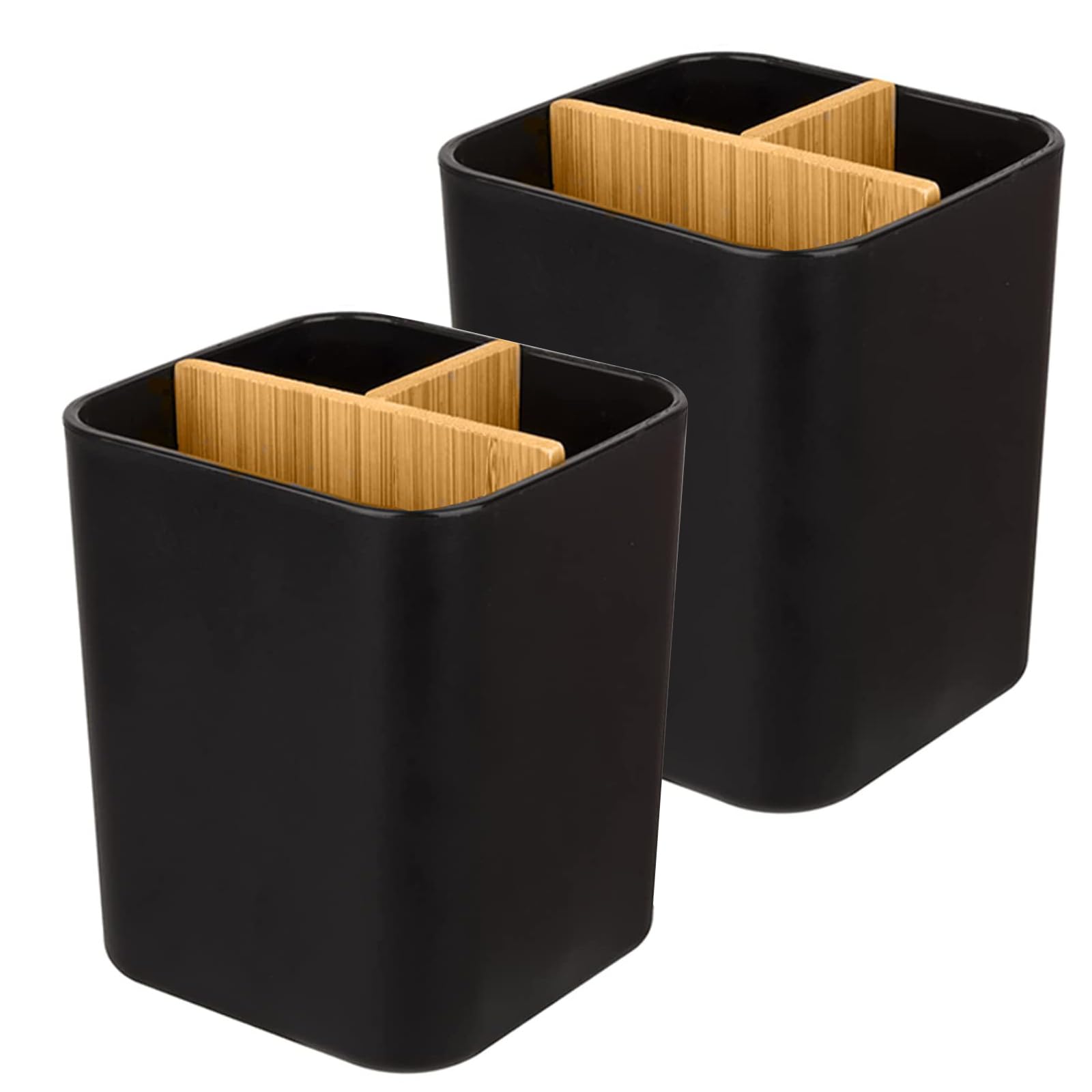 Photo 1 of [Only 1] Heagoale Bamboo Toothbrush Holder