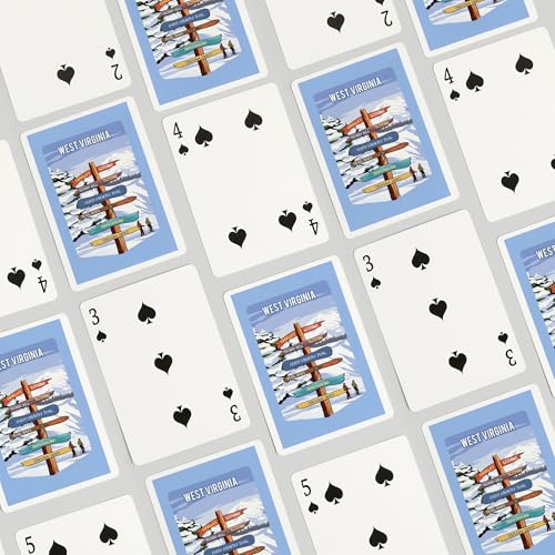 Baraja de 52 cartas de poker Lantern Press West Virginia miniatura 4