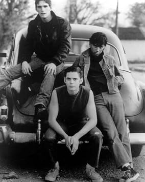 The Outsiders Matt Dillon C.Thomas Howell Ralph Macchio sit on car 24x36 poster