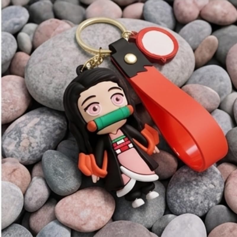Image of Cute 3D Keychain | Keyring & Quirky Bag Charm | Hard Silicone, Unbreakable | Travel Essential | Kids Friendly | Strap & Bag Hook