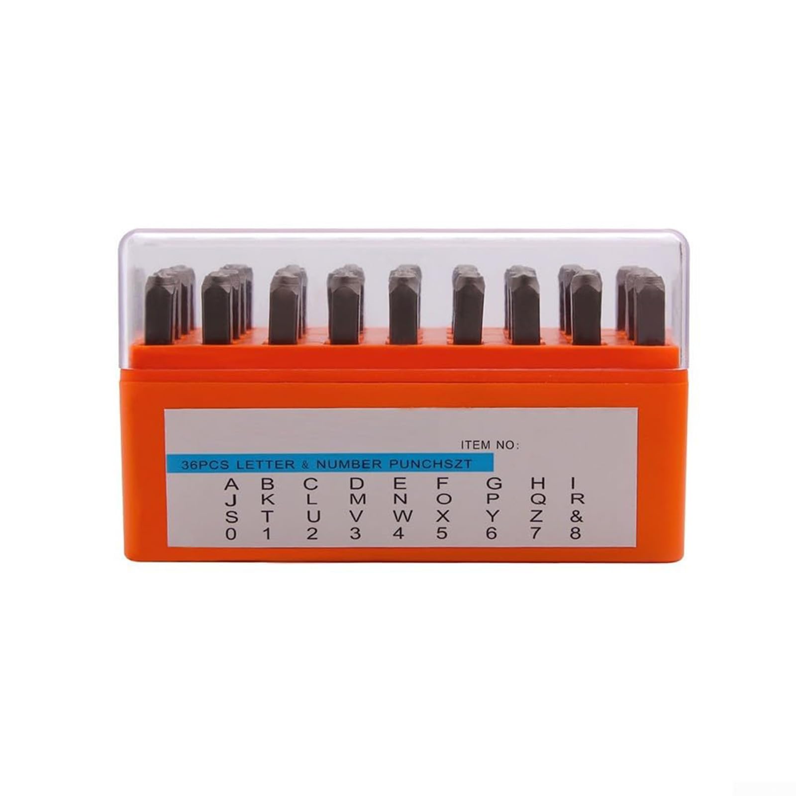 Set di 36 timbri con numeri e lettere, 26 timbri con lettere maiuscole (A-Z), numeri (0-8), set combinato per etichette per biglietti, album di ritagli, artigianato, insegnamento (3 mm)
