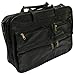 RoadPro SEB-001BK 17" x 12" Black Leather-Like Soft-Sided Briefcase