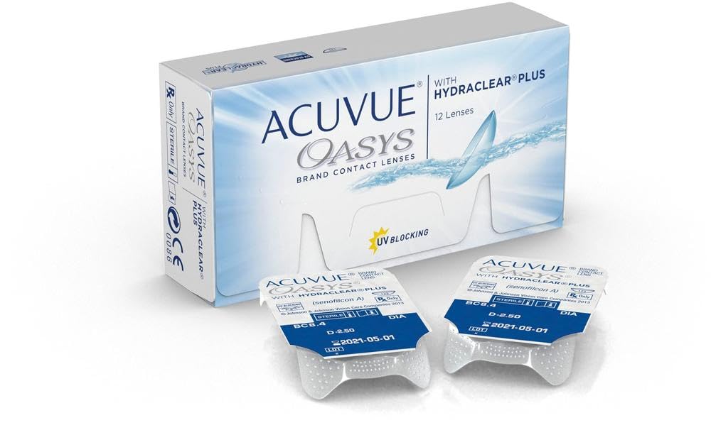 ACUVUE® OASYS with HYDRACLEAR® PLUS - Reemplazo Quincenal - protección UV - 12 lentes