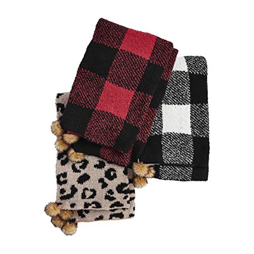 Mud Pie Womens Chenille Scarf, Red Check, One Size Fits Most Us #TOP1