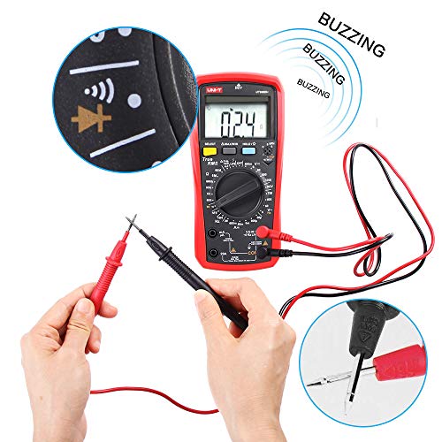 Multimeter UNI-T UT890D+ Effektivwert Voltmeter Amperemeter Ohmmeter AC/DC-Zählerstrom Spannungswiderstand Frequenz Durchgangskapazitätsdiode (Unterscheiden zwischen Nulllinie und Feuerlinie)