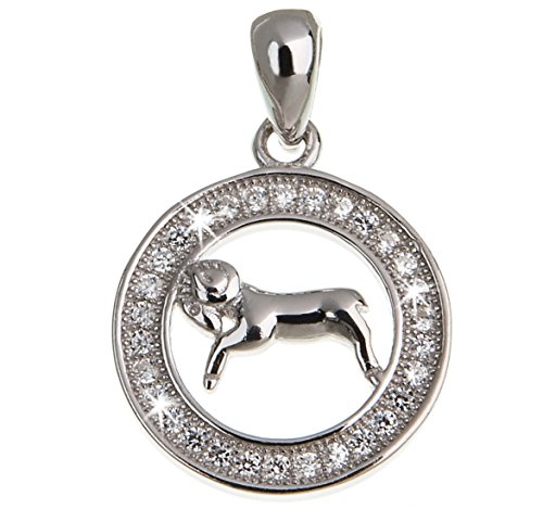 Silberketten Store Anhänger Sternzeichen Widder 925 Silber mit Zirkonia