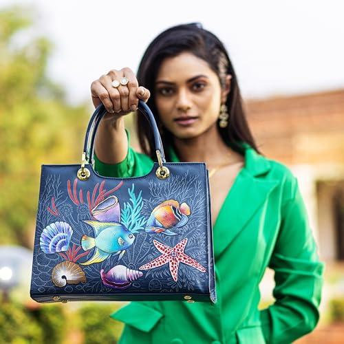Image of Anuschka Women's Original Hand-Painted Genuine Leather Medium Satchel