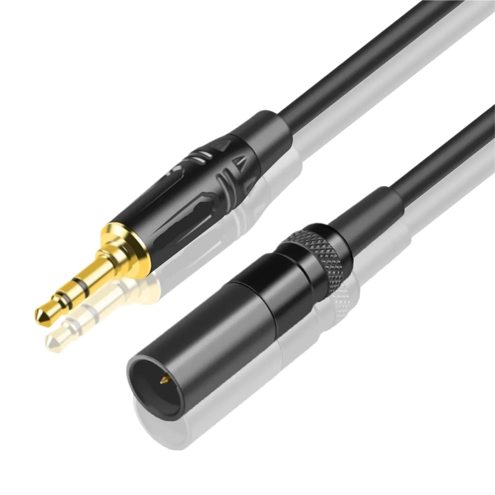 Zbalansowane kable audio Mini XLR na AUX 3,5 mm męski Mini XLR 3-pinowy do 3,5 mm 1/8" męski do konwertera kasków Carmera (0,3m)