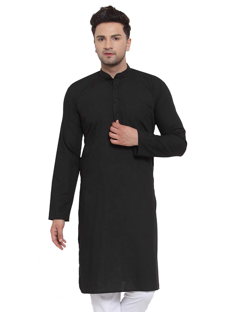 Jompers Men's Kurta (Black, Xl)