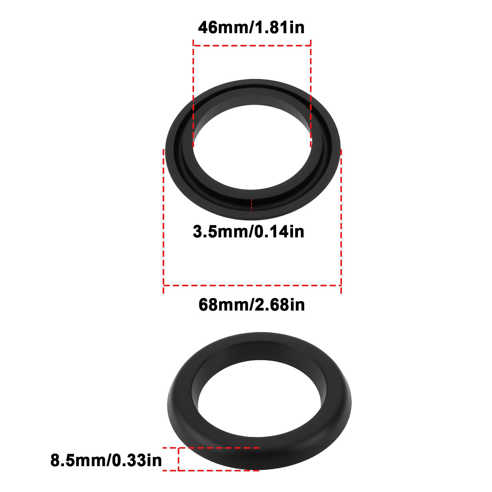 Create idea 2pcs Toilet Cistern Flush Basket Section Washer Seal 240.282.00.1 Compatible with Geberit Delta 12 UP100 - Image 4