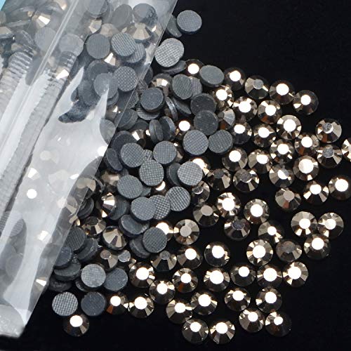 Image of 3000 Pieces Hot Fix Glass Flatback Rhinestones HotFix Round Crystal Gems (Silver Flare, SS10)
