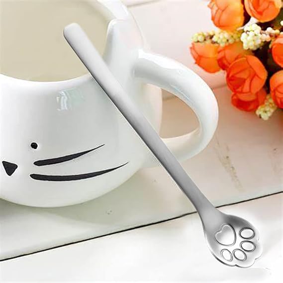 3Pcs Cat Paw Spoon Cat Paw Spoon Milk Drink Stirring Spoon Cat Cartoon