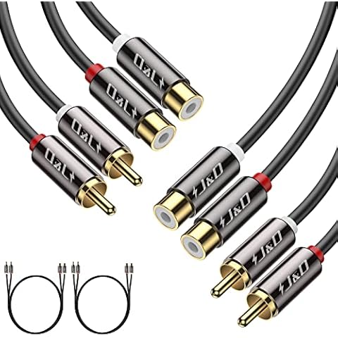 J&D 2RCA Male to Female Cable Cover