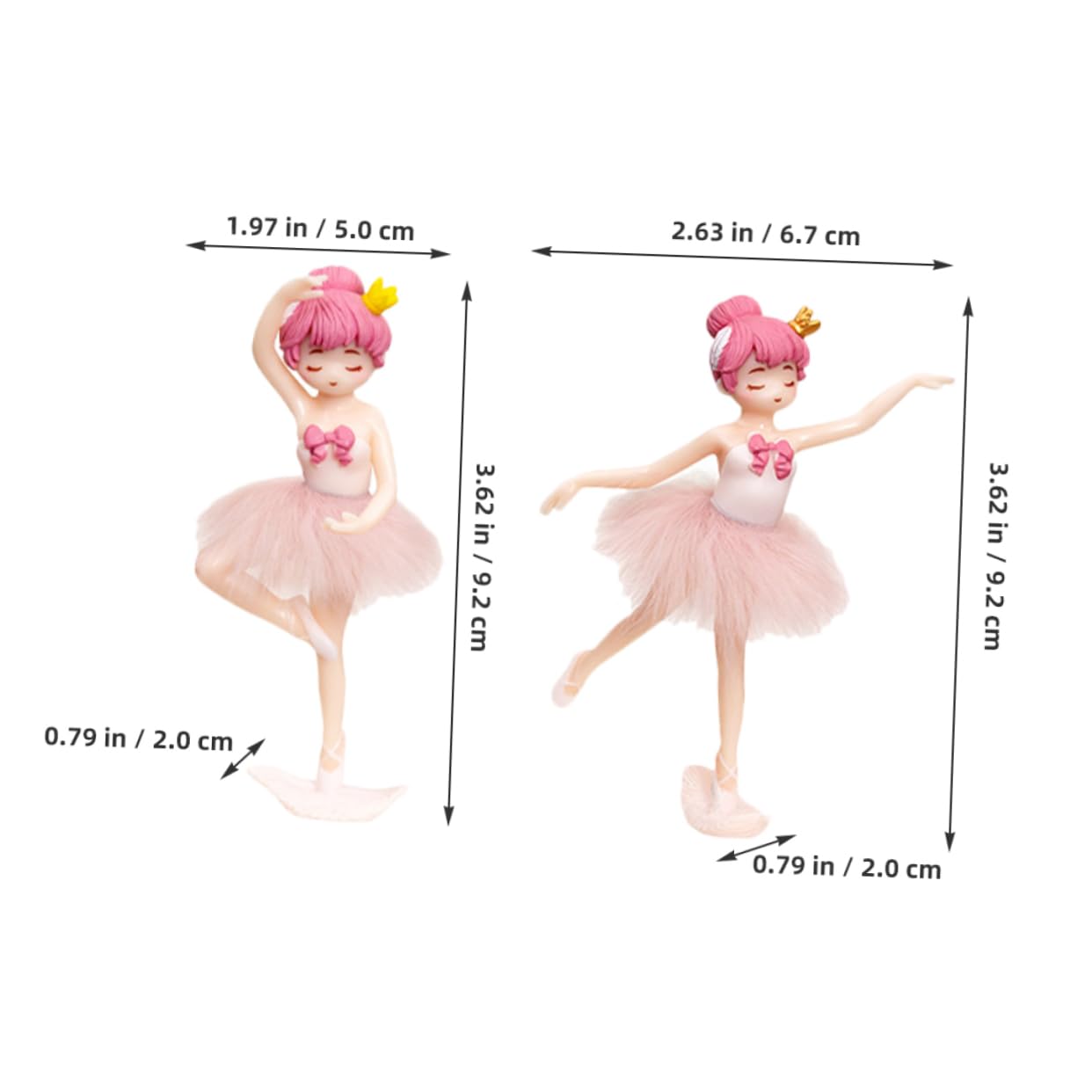 TOYANDONA 12pezzi Decorazioni per Torte Figurine di Ragazze Balletto di Ornamenti per Compleanno per Decorare Torte e Cupcake Giocattoli Adorabili per Bambine