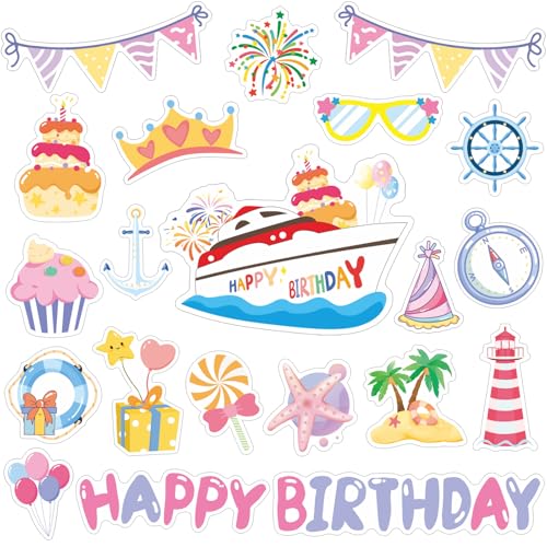 20 imanes decorativos para puertas de cumpleaños