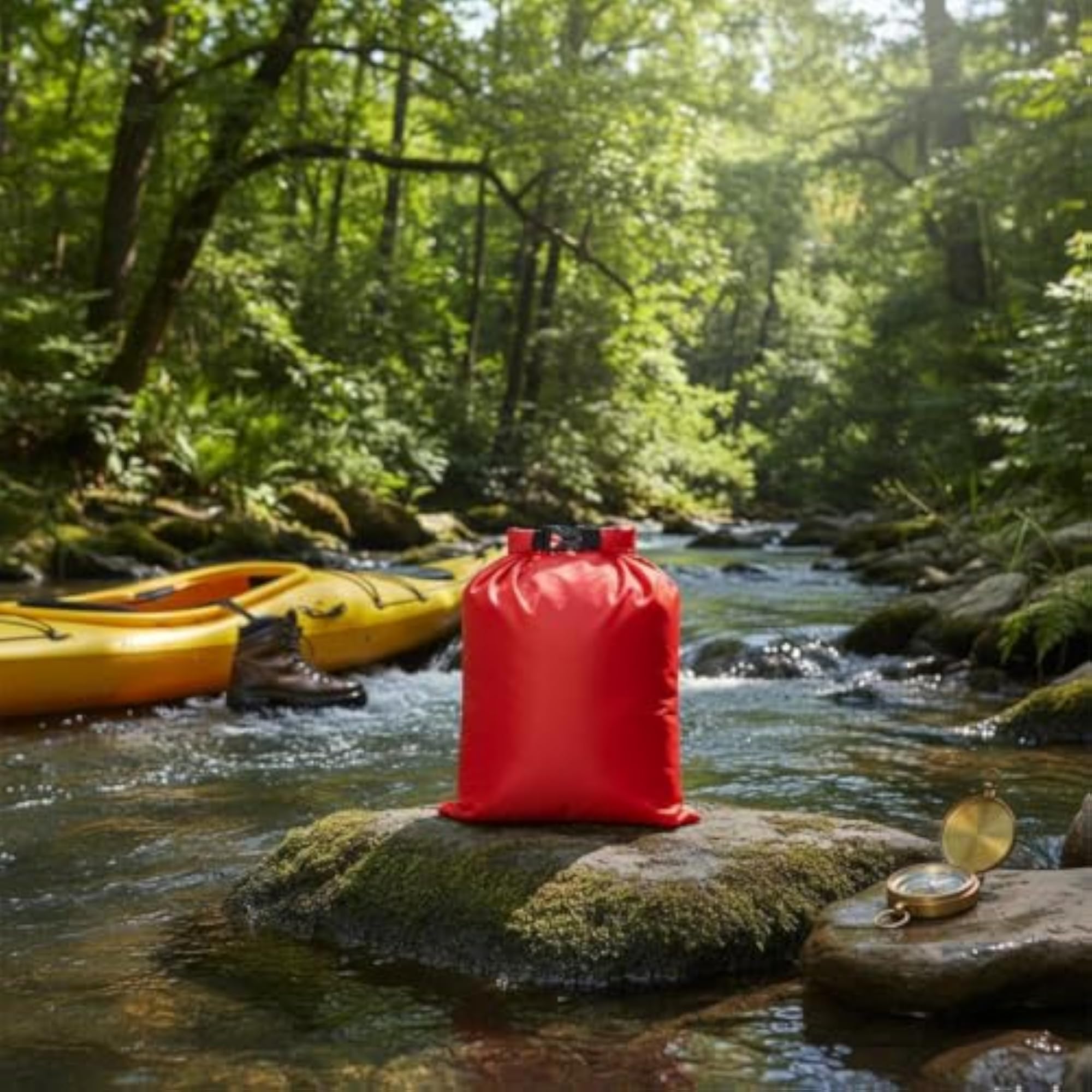 5 Pieces Waterproof Dry Bag Set, Lightweight Storage Pouch