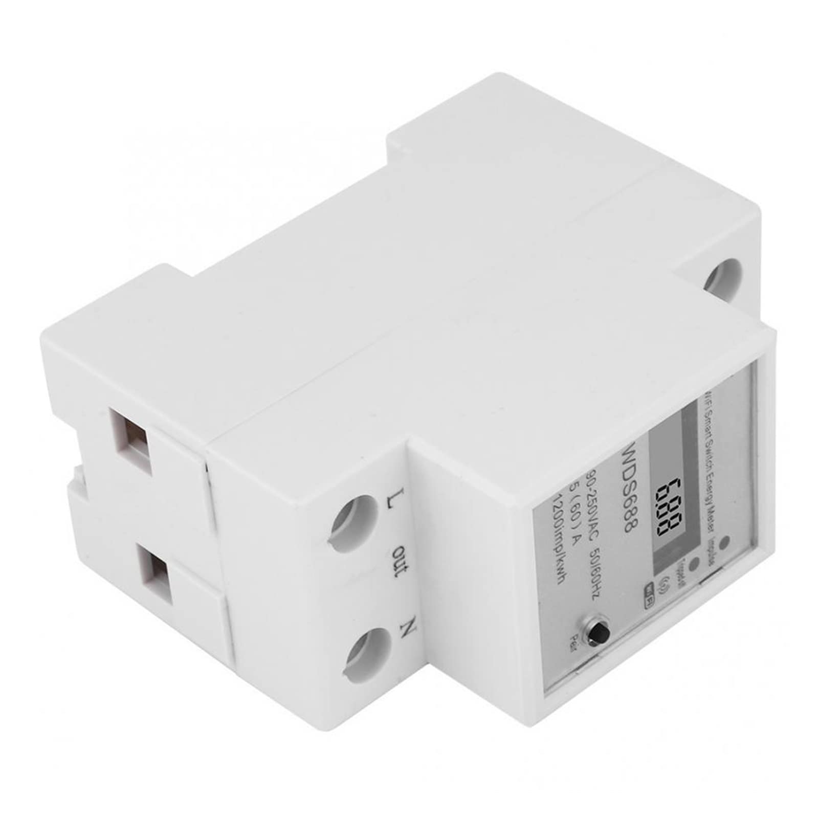 Monitores de energía Wds688 Medidor de energía inteligente Medidor múltiple múltiple Control remoto Meter Watt 5 ~ 6 0A LCD Metro de vatios Monitor de uso de electricidad Analizador de consumo Vol