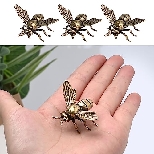 Anxingo Figura de Abeja de Latón Vintage 3 pzas miniatura 6