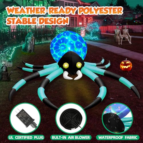 12Ft Giant Halloween Inflatables Spider - image 6
