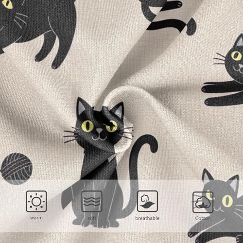 Toddler Girl Briefs, Cute Playful Black Cats Cotton Underwear Girls, 2T–8 Years3