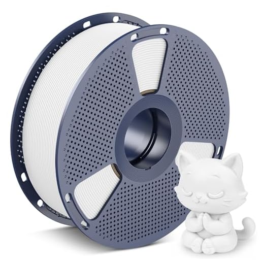 SUNLU High Speed PLA Classic 3D Filament 1.75mm,600mm/s High Toughness PLA Filament,Matte Texture No-Tangling,Fit Most FDM Printers, Dimensional Accuracy +/- 0.02mm, 1kg Spool,(White)